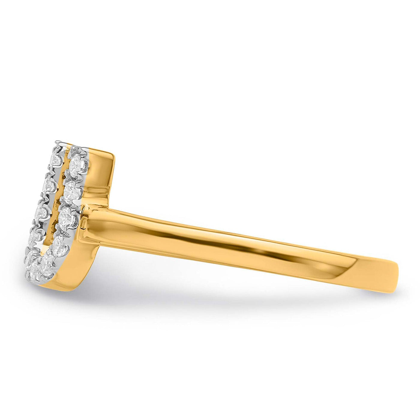 0.17ct Lab Grown Diamond Initial Ring in 9K Yellow Gold