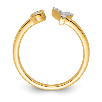 0.13ct Initial Lab Grown Diamond Ring in 9K Yellow Gold