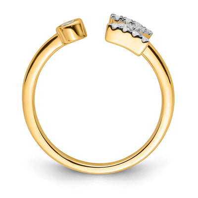 0.18ct Lab Grown Diamond Initial Ring in 9K Yellow Gold