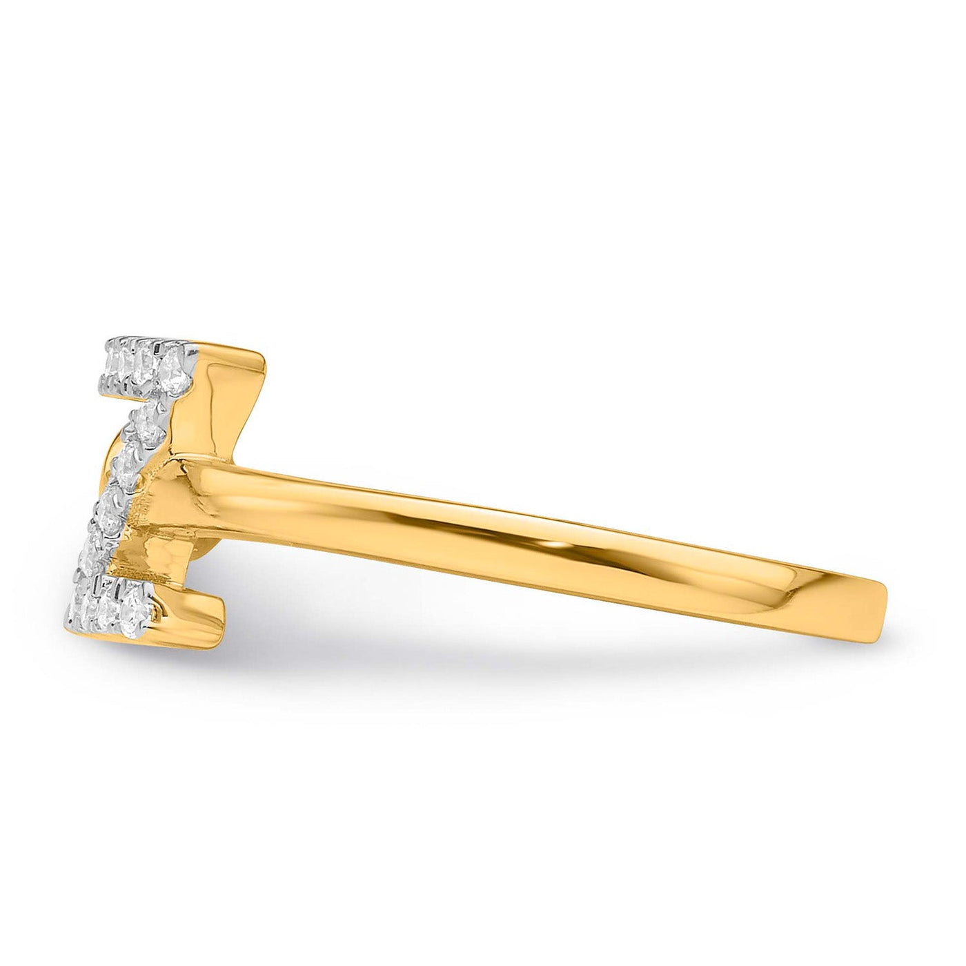 0.18ct Lab Grown Diamond Initial Ring in 9K Yellow Gold