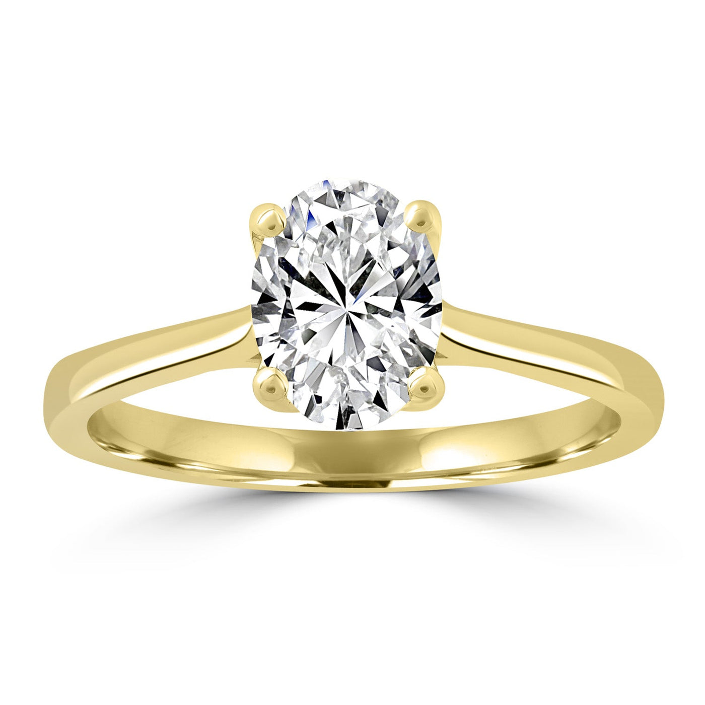 1.00ct Solitaire Lab Grown Diamond Ring in 18K Yellow Gold