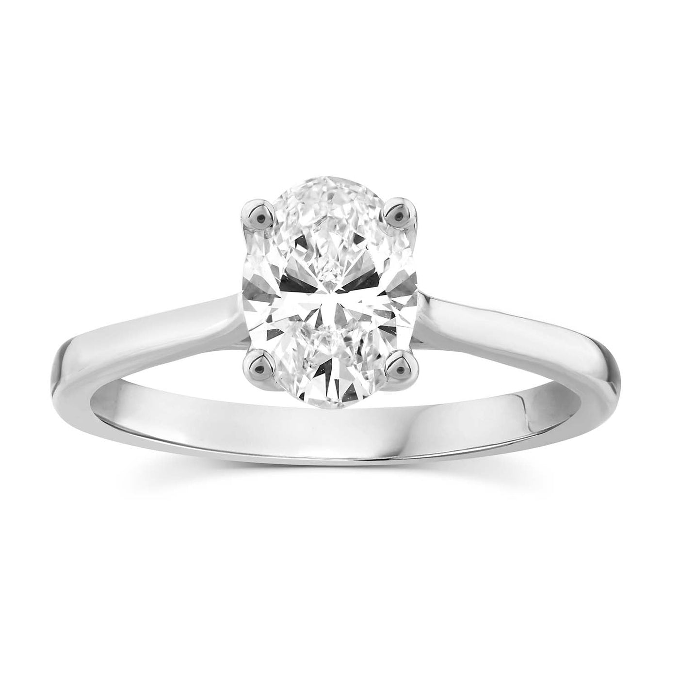 1.00ct Solitaire Lab Grown Diamond Ring in 18K White Gold