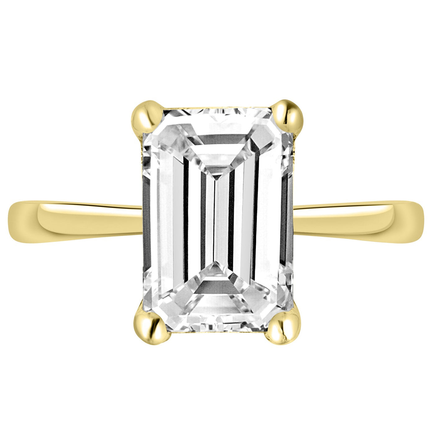 1.00ct Solitaire  Lab Grown Diamond Ring in 18K Yellow Gold