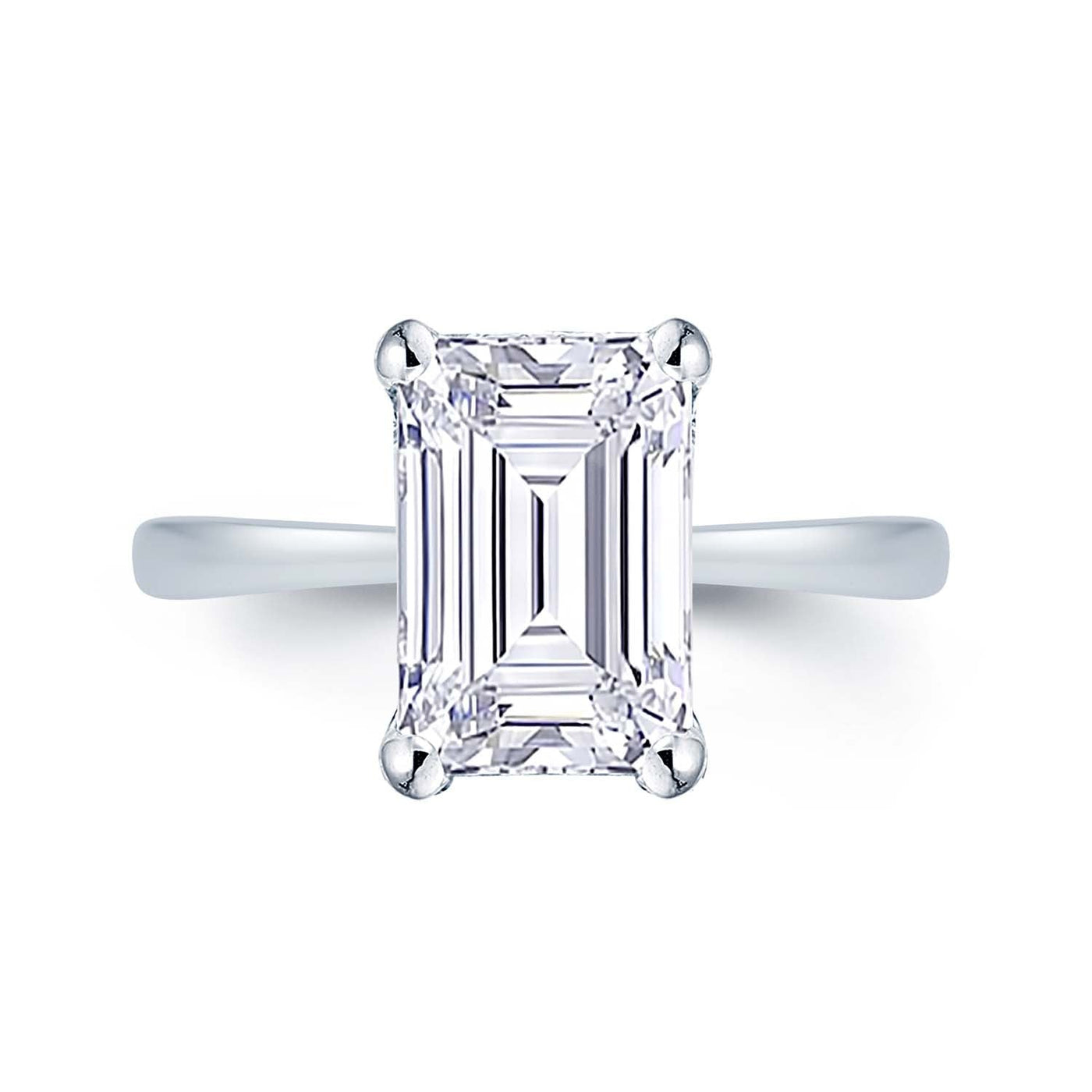 1.00ct  Solitaire Lab Grown Diamond Ring in 18K White Gold