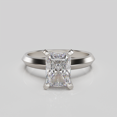"Calie"  Radiant Solitaire Diamond Solitare Engagement Ring