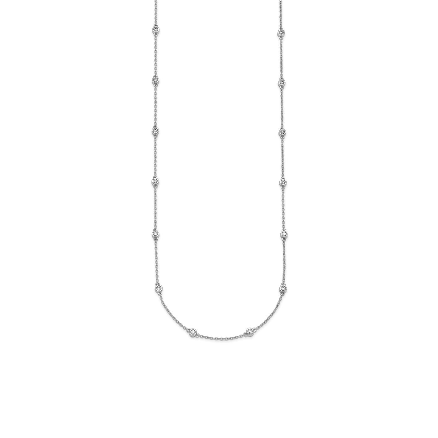 0.40ct Lab Grown Diamond Necklace in 9K White Gold