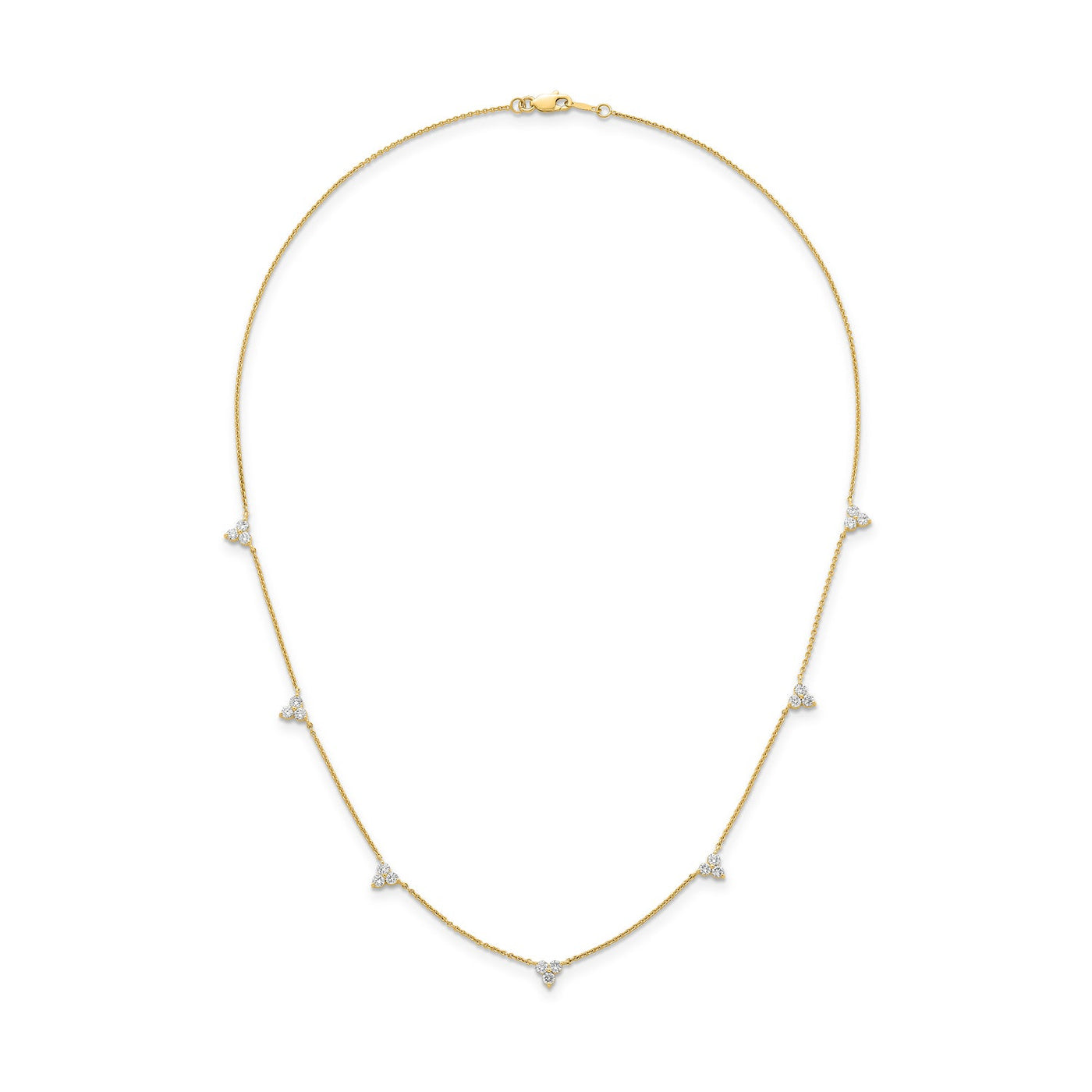 1.00ct Lab Grown Diamond Necklace in 9K Yellow Gold