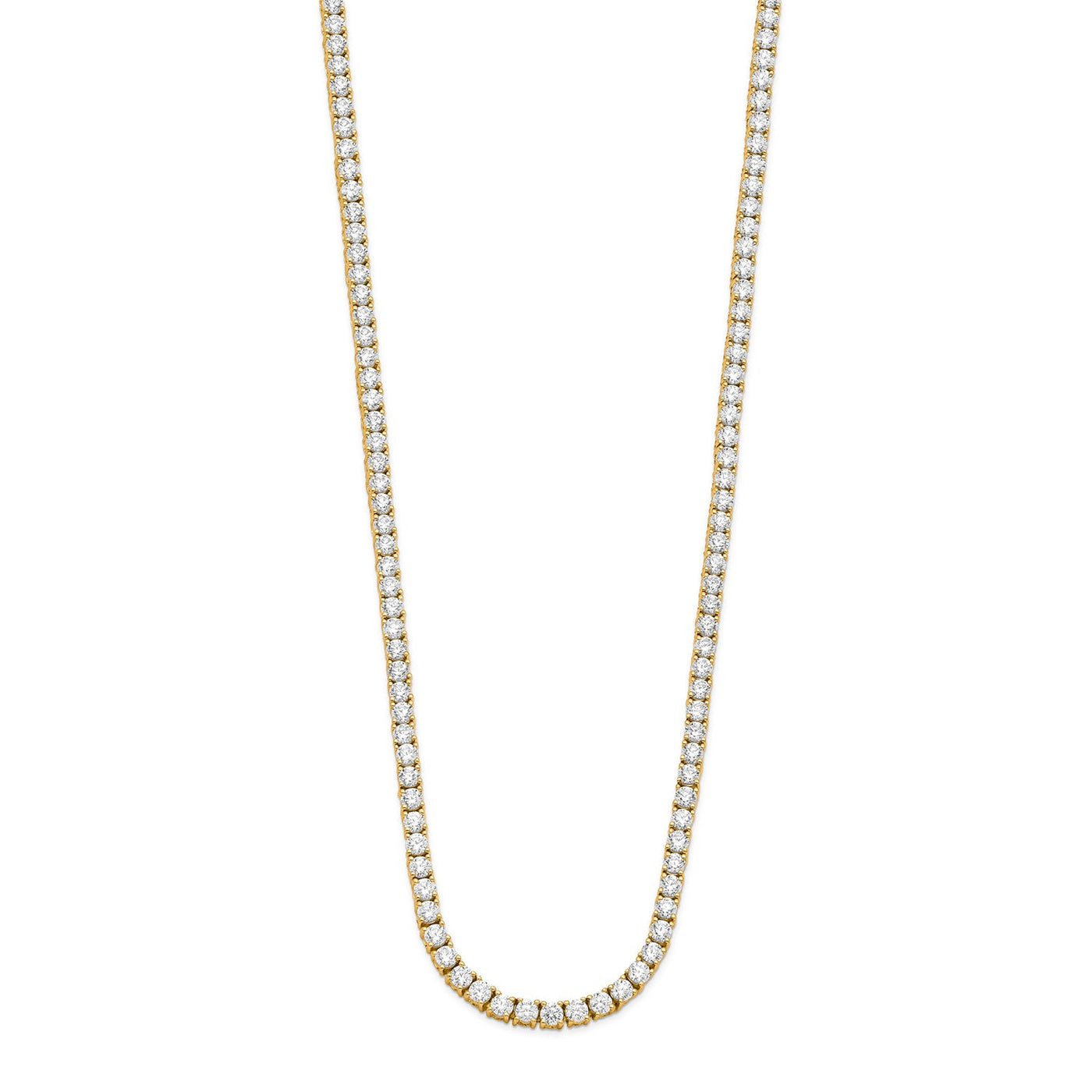 10ct Lab Grown Diamond Necklace in 18K Yellow Gold