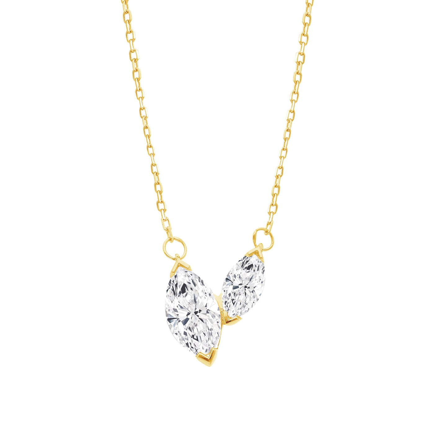 0.7ct Lab Grown Diamond Necklace in 9K Yellow Gold