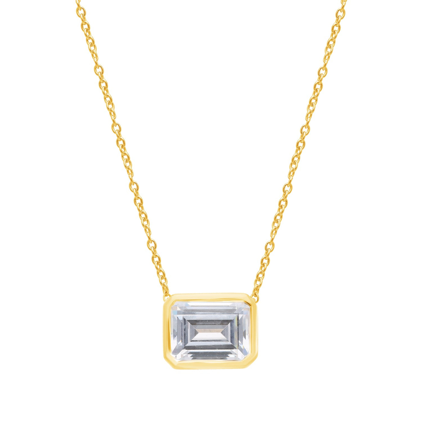 2ct Lab Grown Diamond Necklace in 9K Yellow Gold