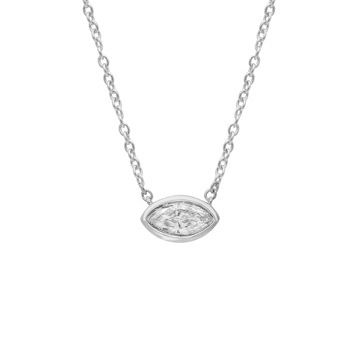 0.15ct Lab Grown Diamond Necklace in 9K White Gold