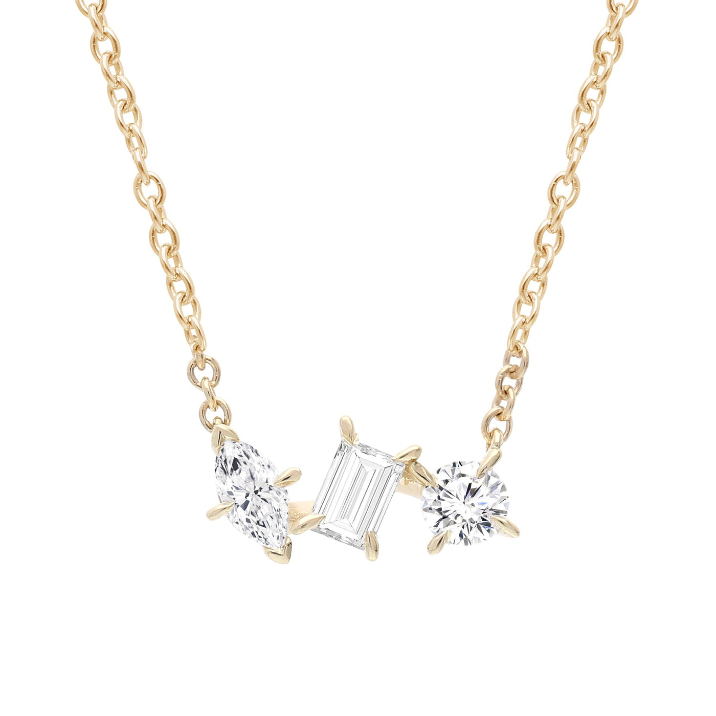 0.23ct Lab Grown Diamond Necklace in 9K Yellow Gold