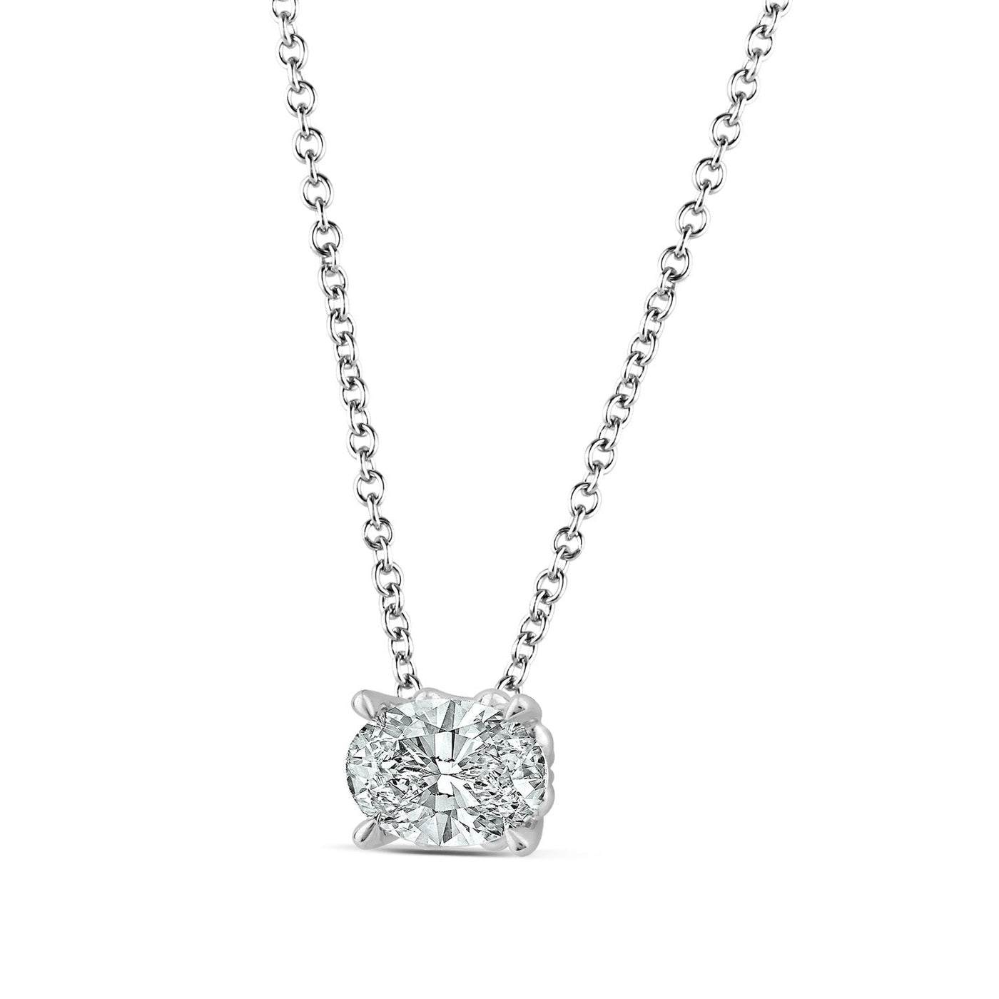 0.70ct Lab Grown Diamond Necklace in 18K White Gold