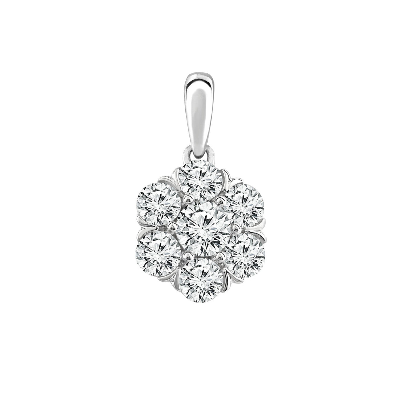 1.50ct Lab Grown Diamond Pendant in 18K White Gold