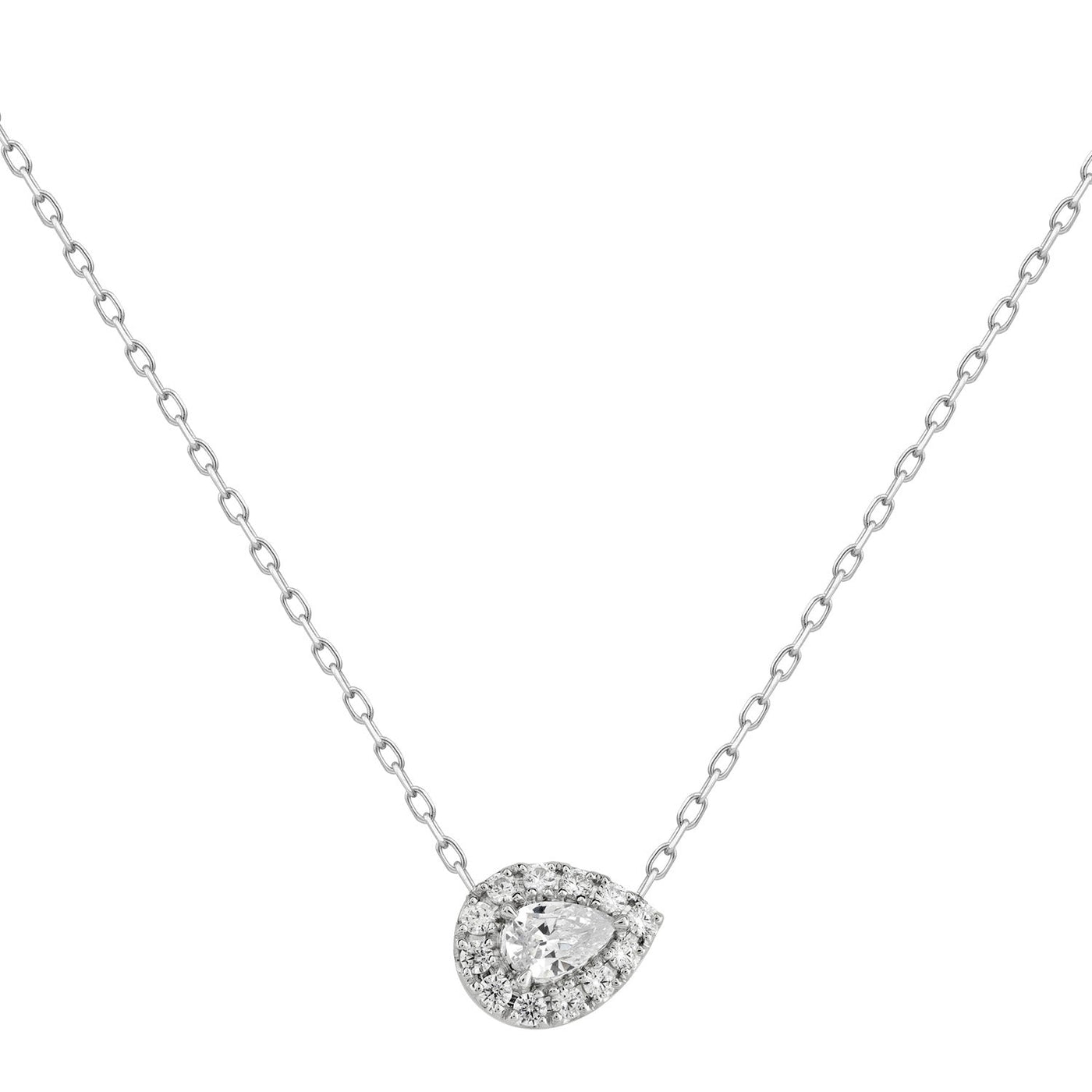 0.80ct Lab Grown Diamond Necklace in 18K White Gold