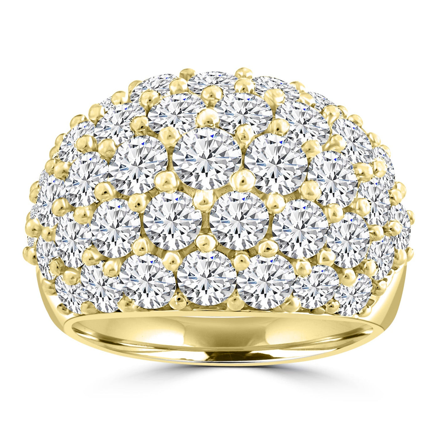 4.70ct Lab Grown Diamond Ring in 18K Yellow Gold