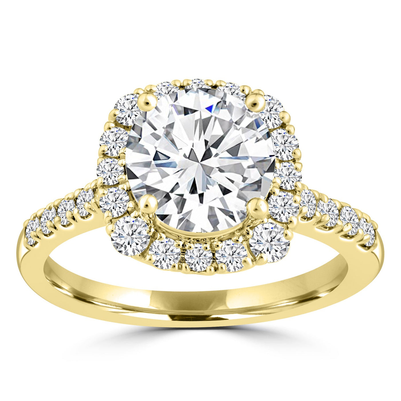 2.75ct Lab Grown Diamond Ring in 18K Yellow Gold