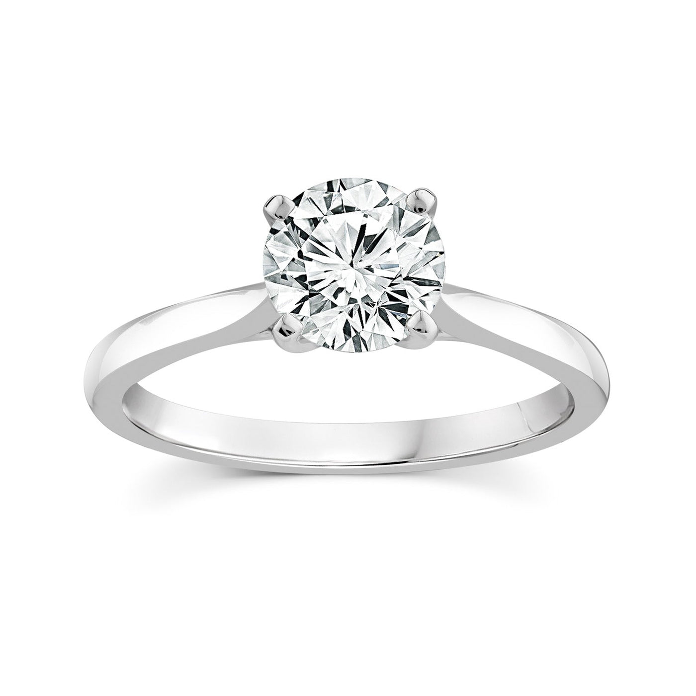 1.00ct Solitaire Lab Grown Diamond Ring in 18K White Gold