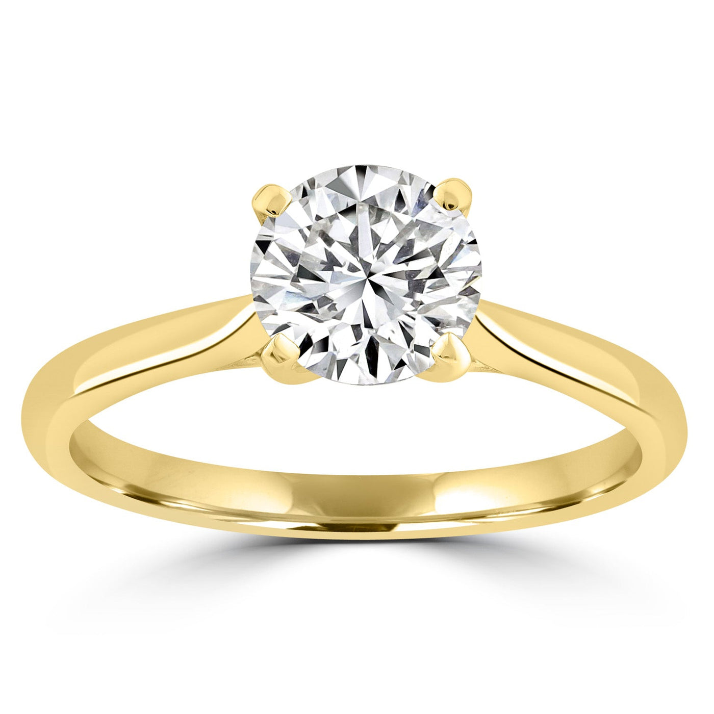 1.50ct  Solitaire Lab Grown Diamond Ring in 18K Yellow Gold