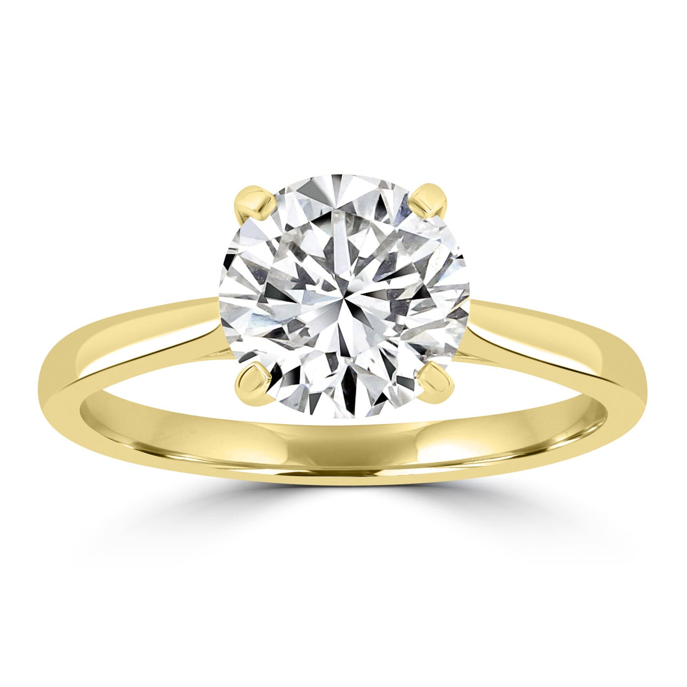 2.00ct Solitaire Lab Grown Diamond Ring in 18K Yellow Gold