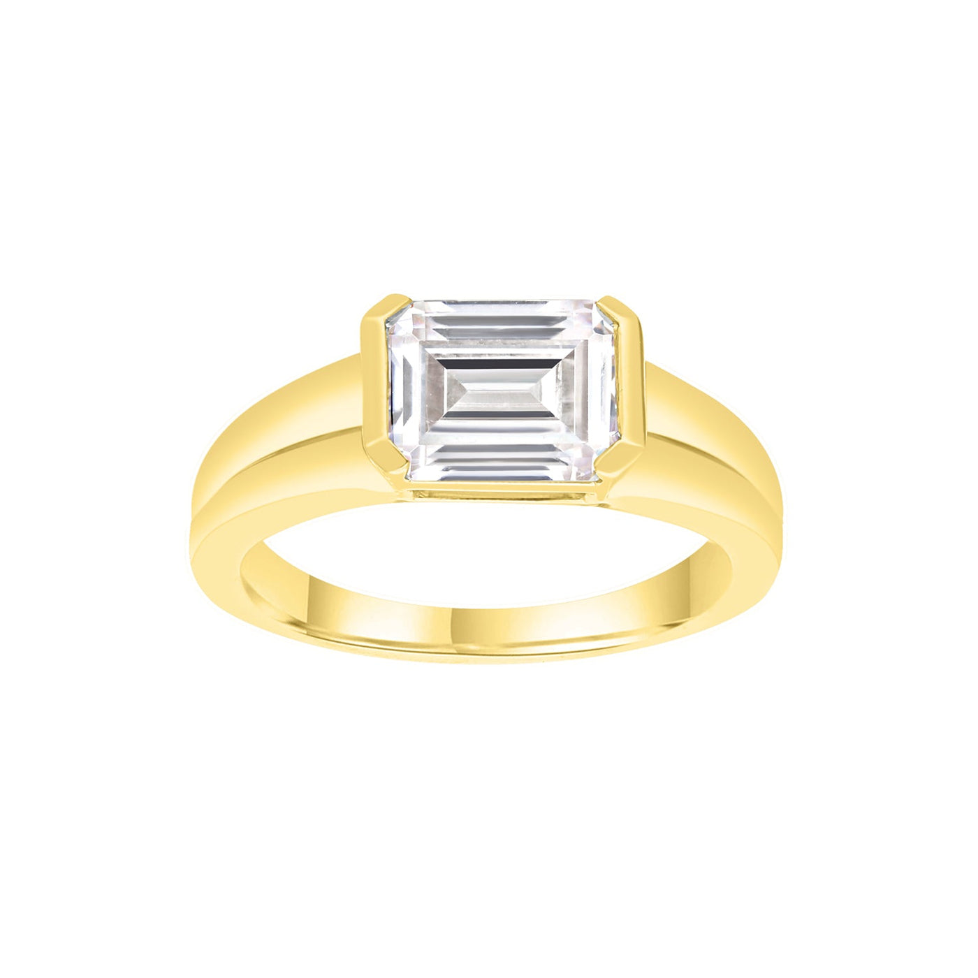 2ct Lab Grown Diamond Ring in 18K Yellow Gold