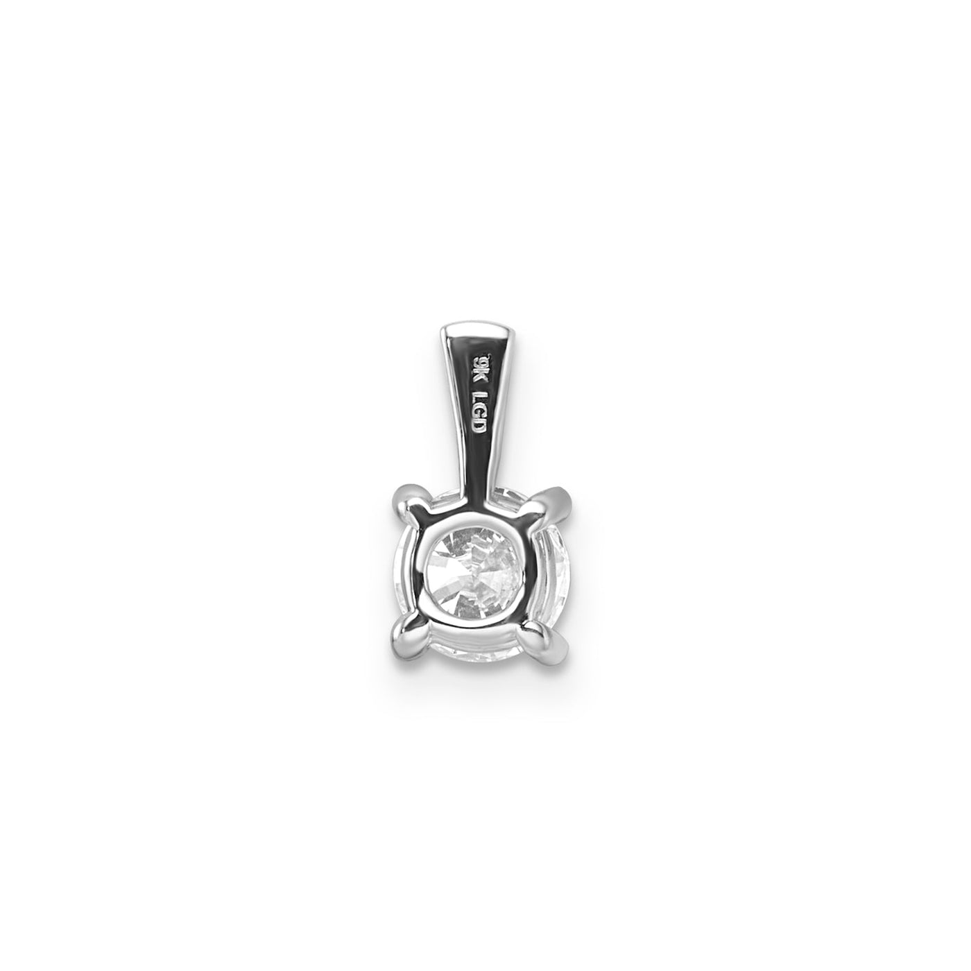 0.75ct Lab Grown Diamond Pendant in 9K White Gold