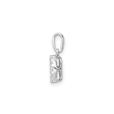 0.50ct Lab Grown Diamond Pendant in 9K White Gold