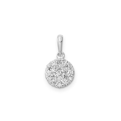 0.50ct Lab Grown Diamond Pendant in 9K White Gold