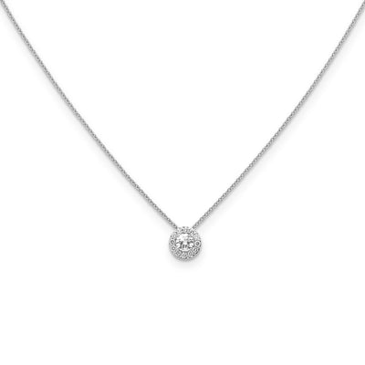 0.50ct Lab Grown Diamond Pendant in 9K White Gold