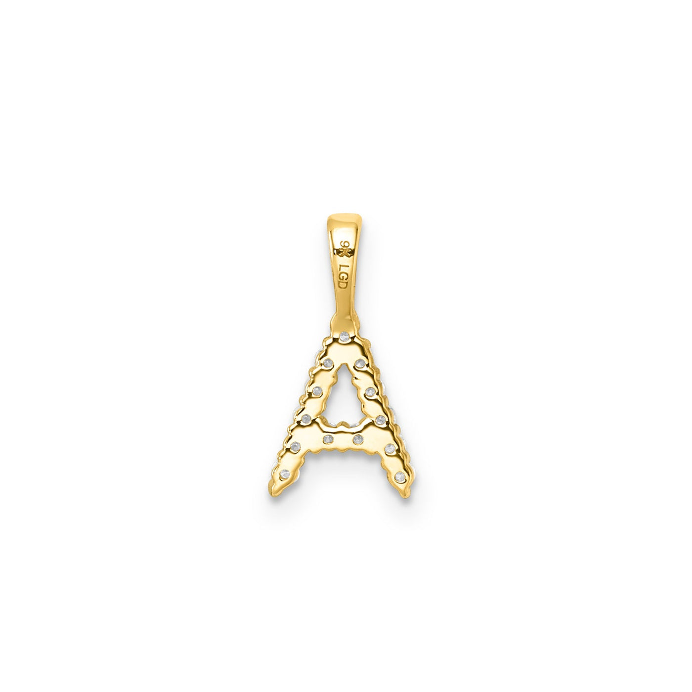 Petite Diamond Initial Pendant Letter A