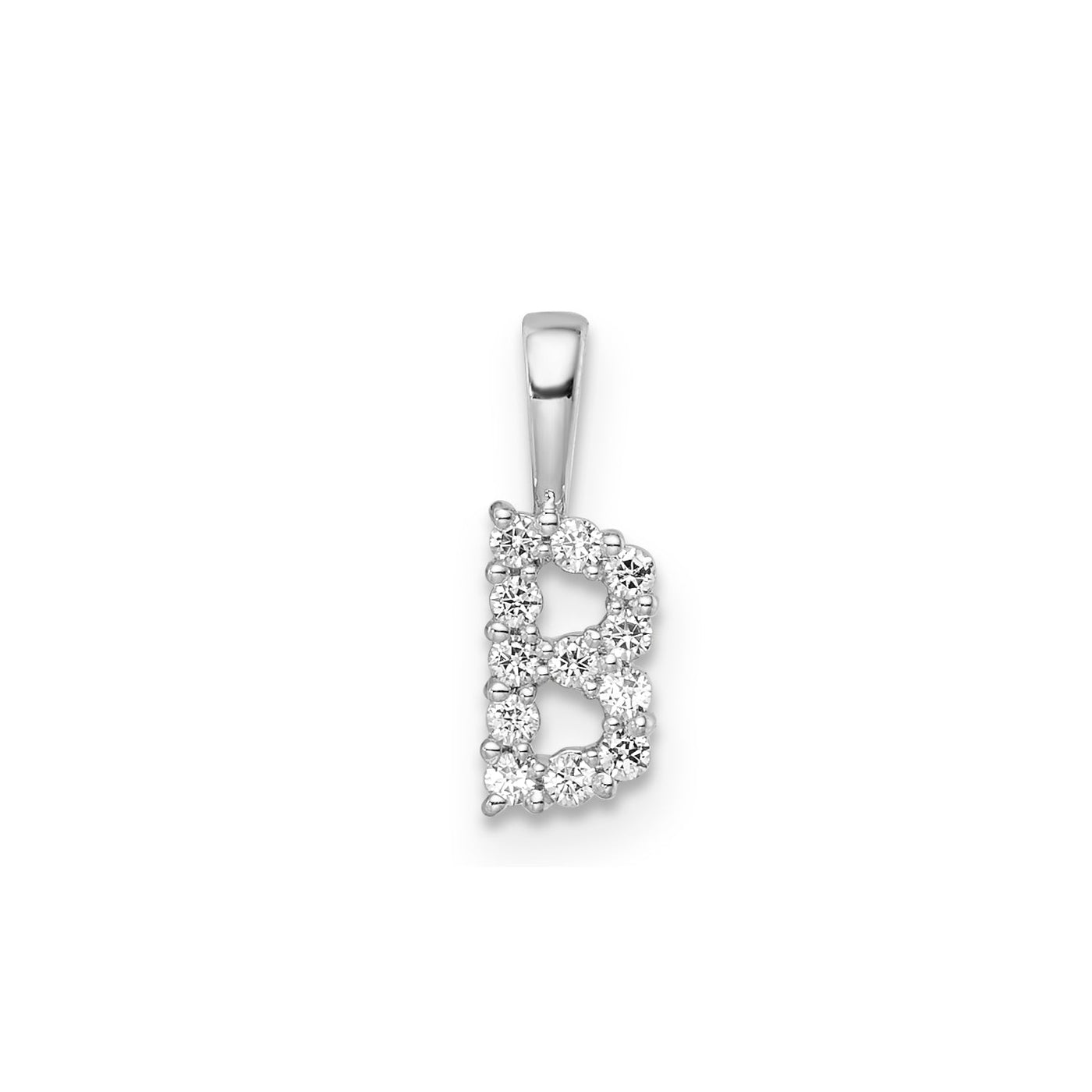 Petite Diamond Initial Pendant Letter B