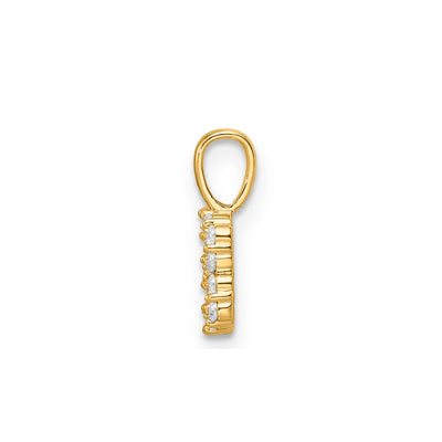 0.12ct Lab Grown Diamond Pendant in 9K Yellow Gold