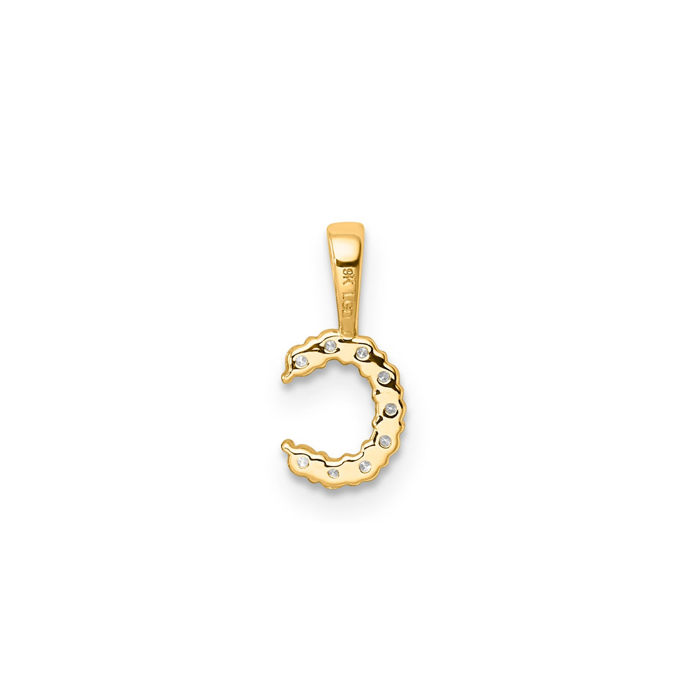 Petite Diamond Initial Pendant Letter C