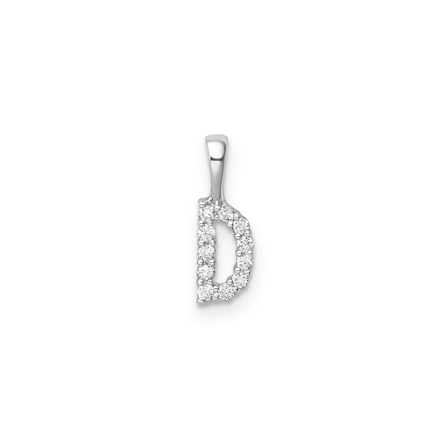 Petite Diamond Initial Pendant Letter D