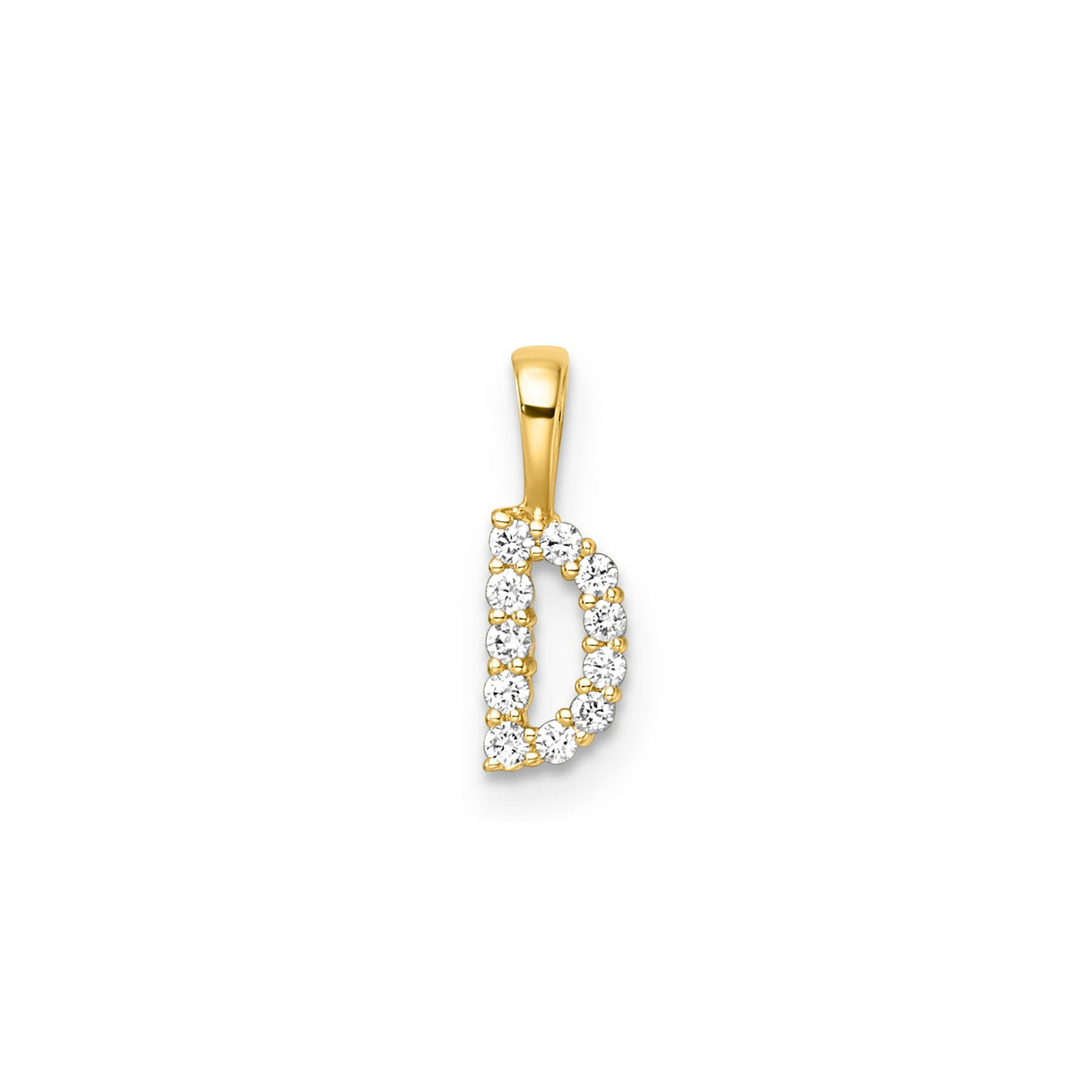 0.10ct Lab Grown Diamond Pendant in 9K Yellow Gold