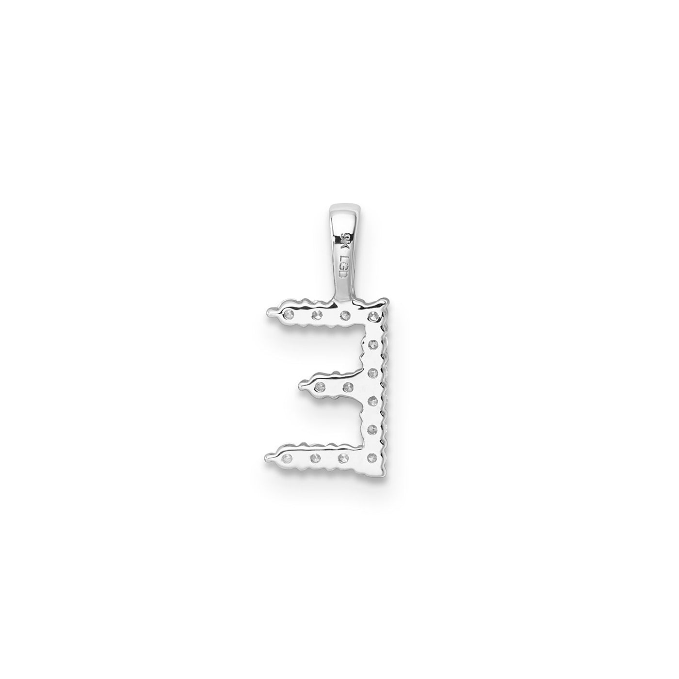 Petite Diamond Initial Pendant Letter E