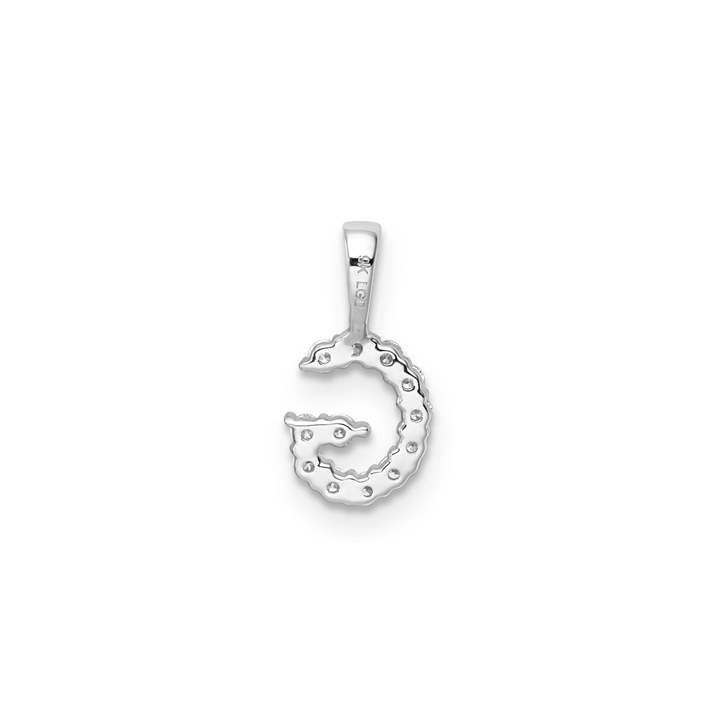 Petite Diamond Initial Pendant Letter G