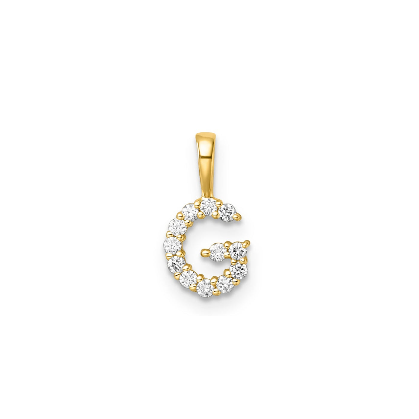 Petite Diamond Initial Pendant Letter G