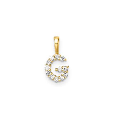 Petite Diamond Initial Pendant Letter G