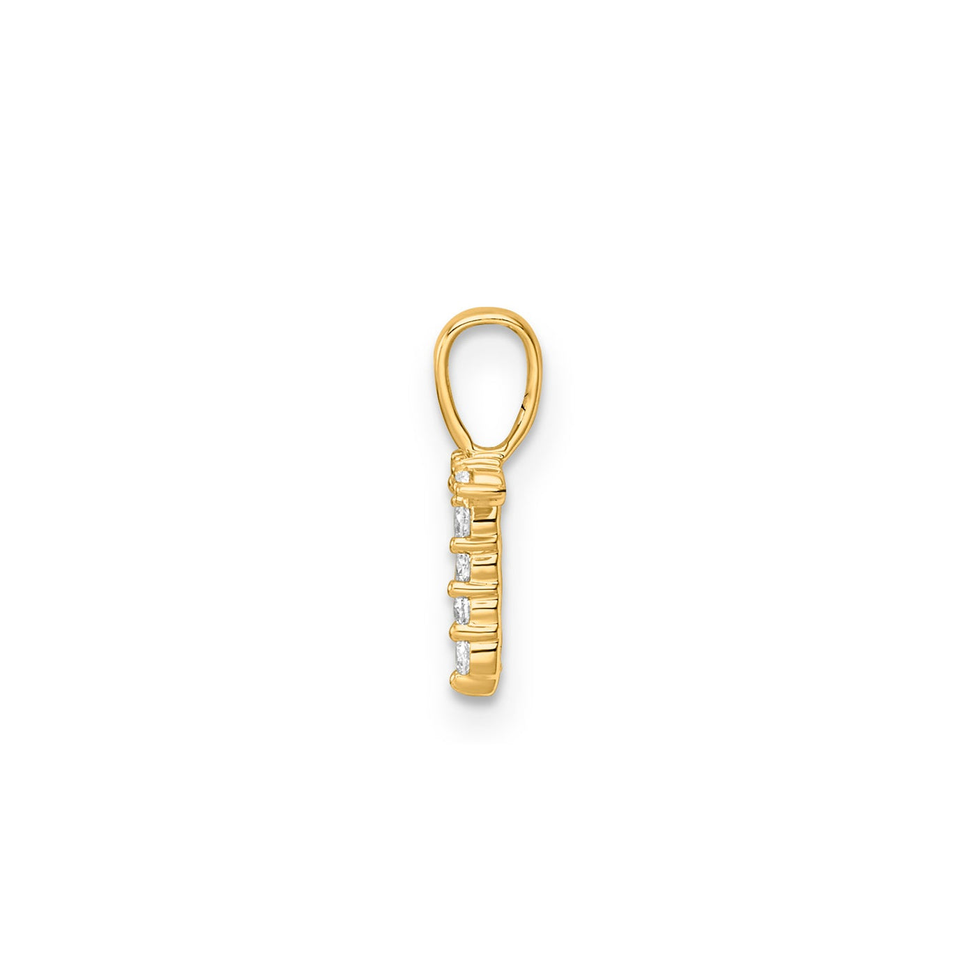 0.12ct Lab Grown Diamond Pendant in 9K Yellow Gold