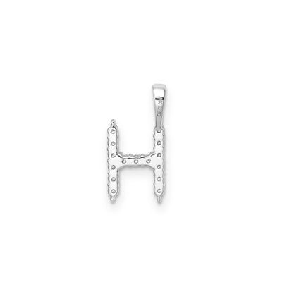 Petite Diamond Initial Pendant Letter H