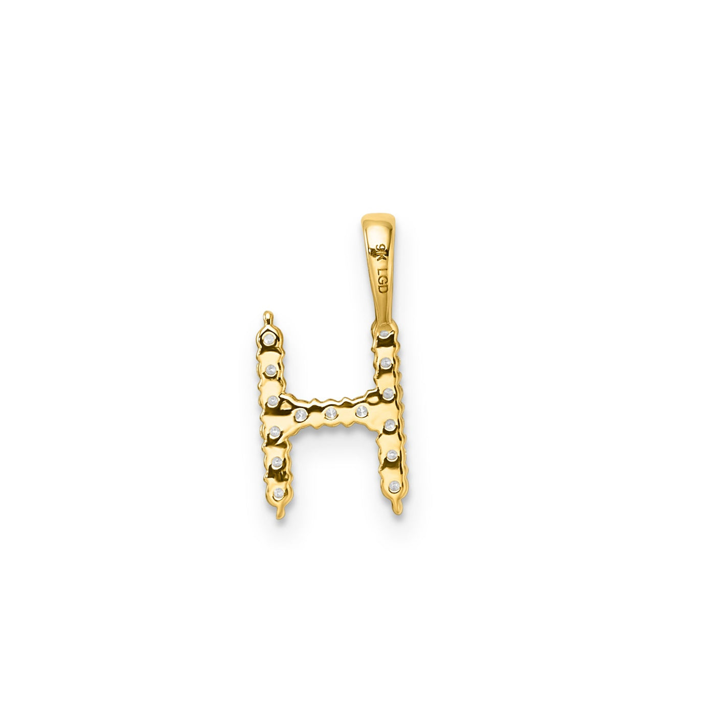 Petite Diamond Initial Pendant Letter H