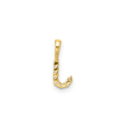 Petite Diamond Initial Pendant Letter J