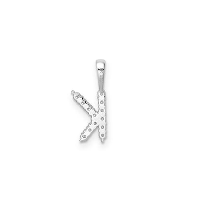 Petite Diamond Initial Pendant Letter K