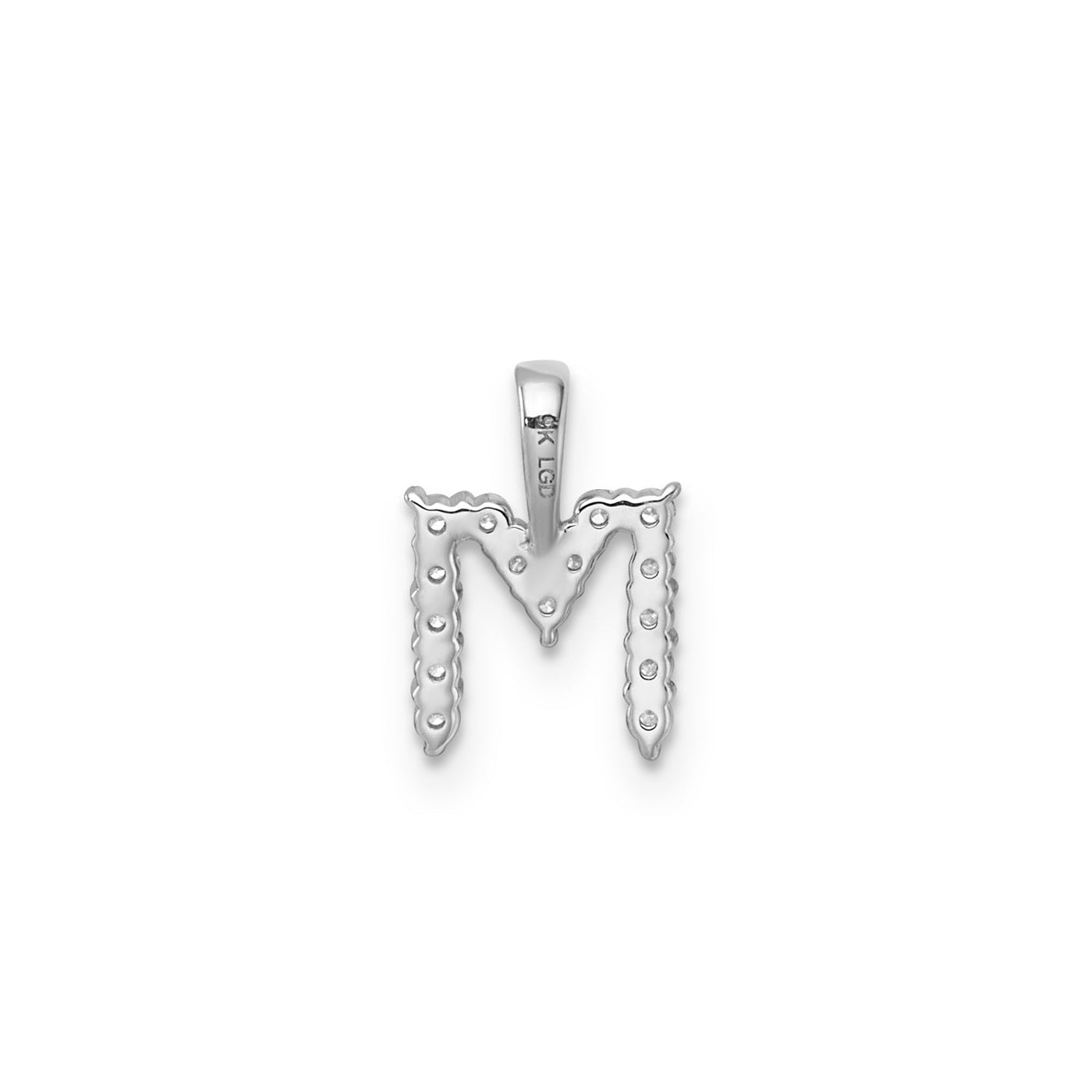 Petite Diamond Initial Pendant Letter M