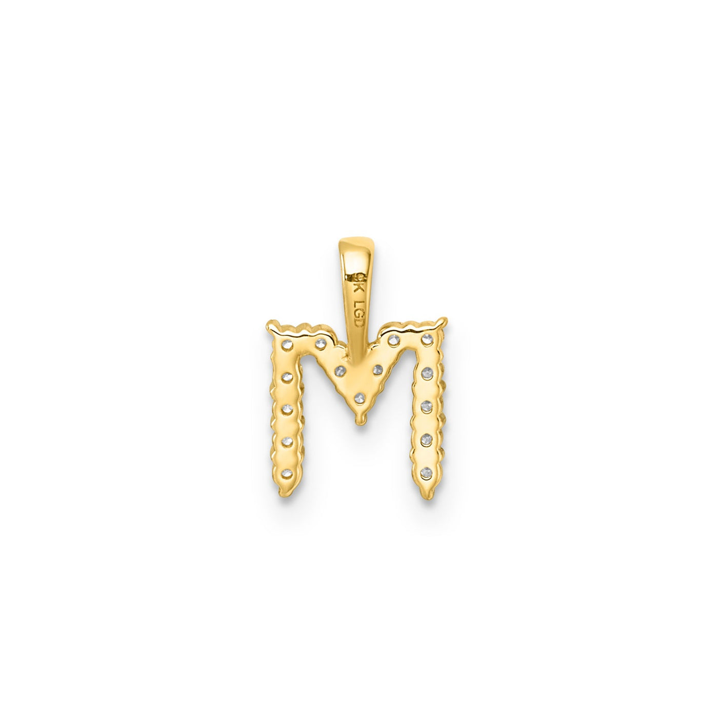 Petite Diamond Initial Pendant Letter M