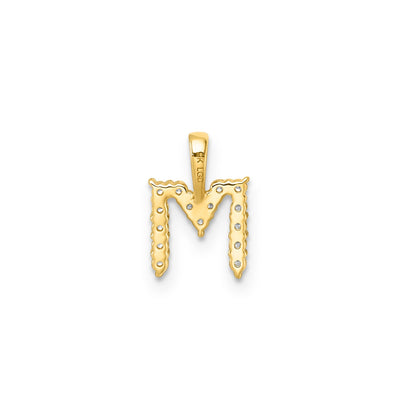 Petite Diamond Initial Pendant Letter M