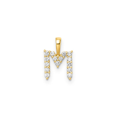 Petite Diamond Initial Pendant Letter M