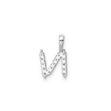 Petite Diamond Initial Pendant letter N
