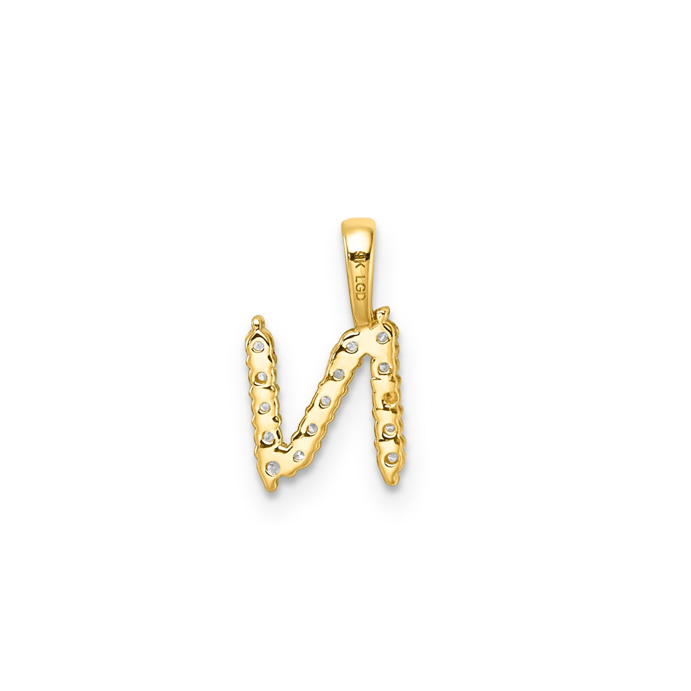 Petite Diamond Initial Pendant Letter N